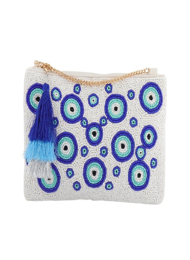 VOYLLA Evil Eye Beaded Clutch Bag For Women,Casual,Travel,Stylish,Gift For Women & Girls - Image 5